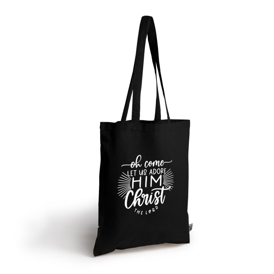 Kersttas Adore Him - fairtrade - zwart