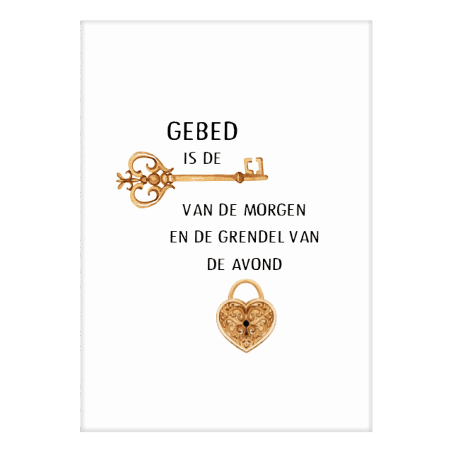 Kaart 'Gebed is de sleutel'