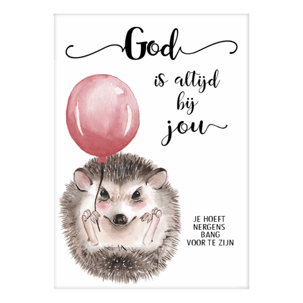 Kaart 'God is altijd bij jou'