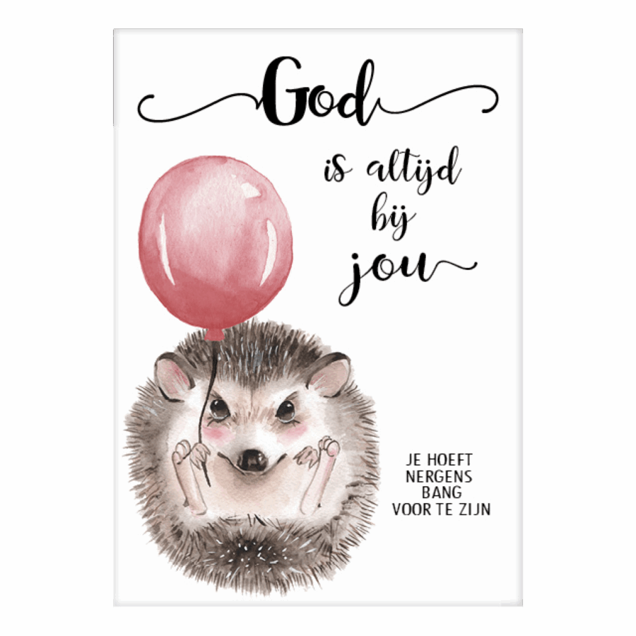 Kaart 'God is altijd bij jou'