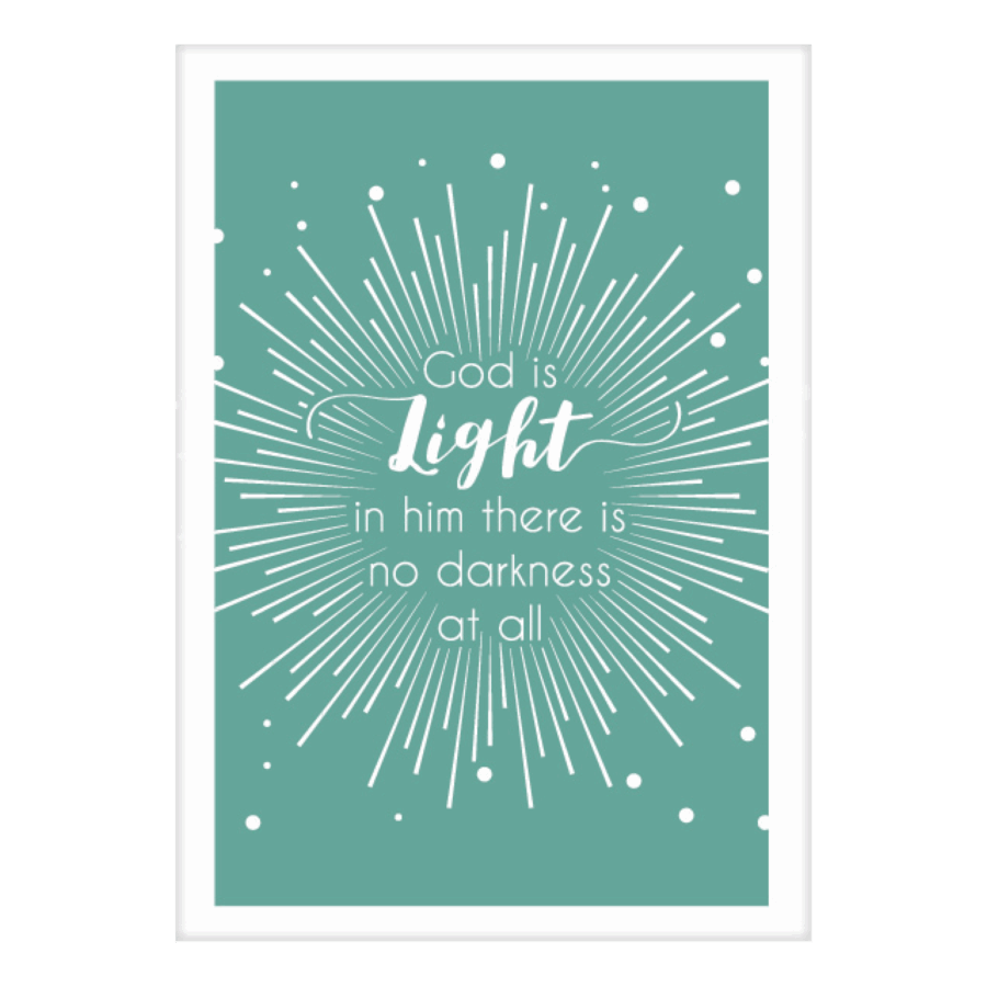 Kaart 'God is light'