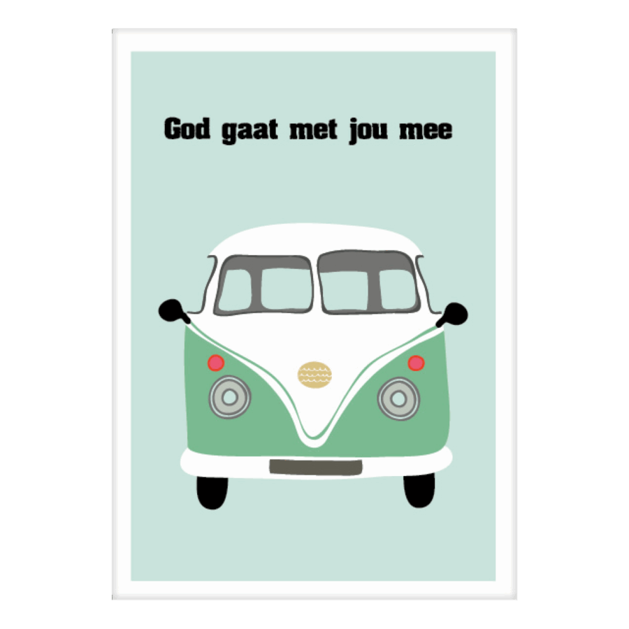 Kaart 'God gaat met je mee'