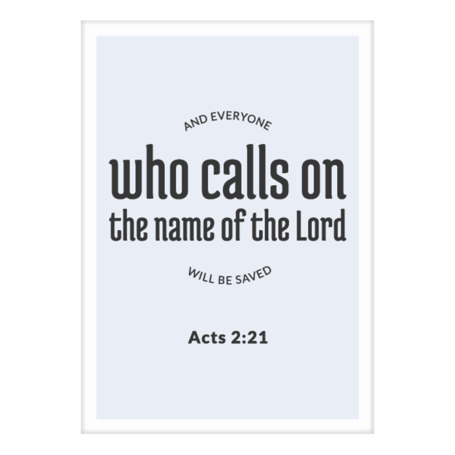 Kaart 'Who calls on the Lord'