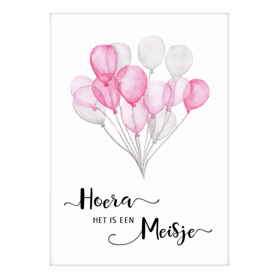 Kaart 'Hoera het is een meisje'