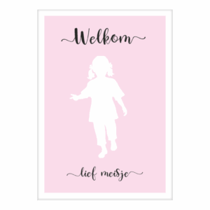 Kaart 'Welkom lief meisje'