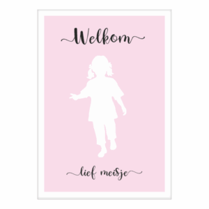 Kaart 'Welkom lief meisje'