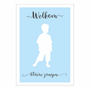 Kaart 'Welkom stoere jongen'