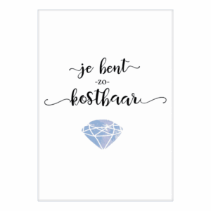 Kaart 'Je bent zo kostbaar'