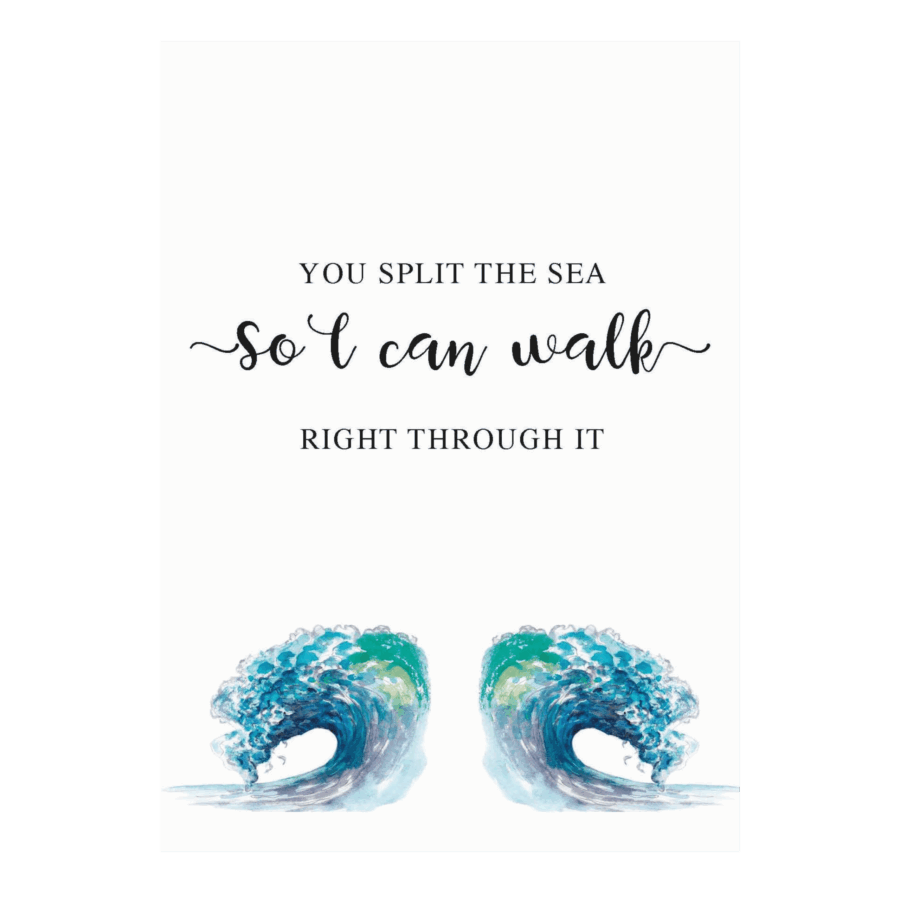 Kaart 'You split the sea'