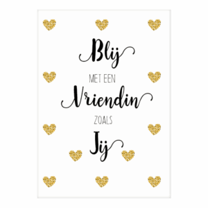 Kaart 'Blij met een vriendin'