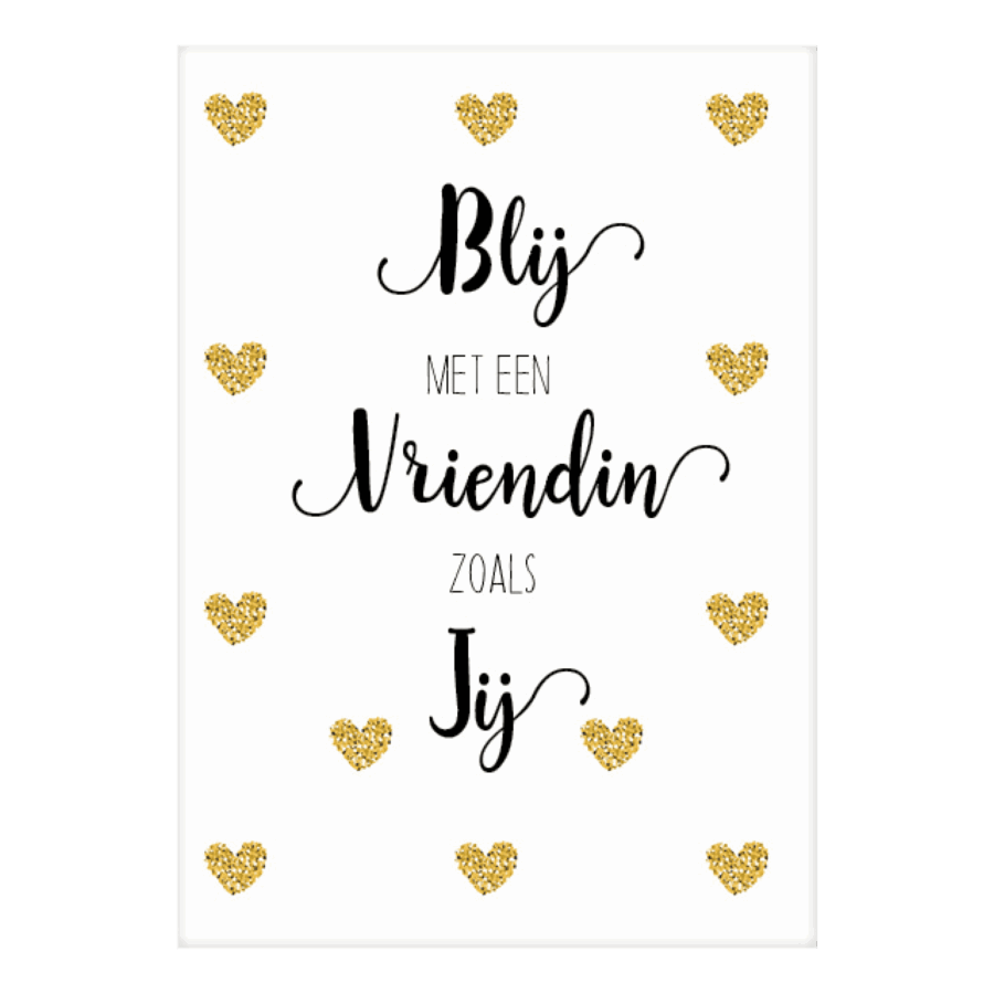 Kaart 'Blij met een vriendin'