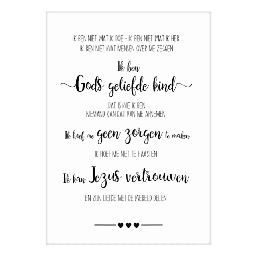 Kaart 'Gods geliefde kind'