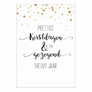 Kerstkaart 'Gouden sterrenregen' - Beautiful Day