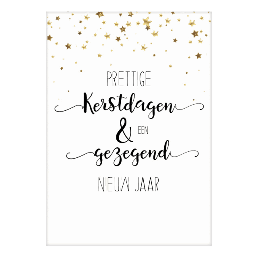 Kerstkaart 'Gouden sterrenregen' - Beautiful Day