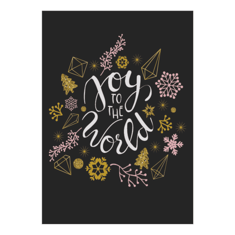 Kerstkaart 'Joy to the world- Beautiful Day