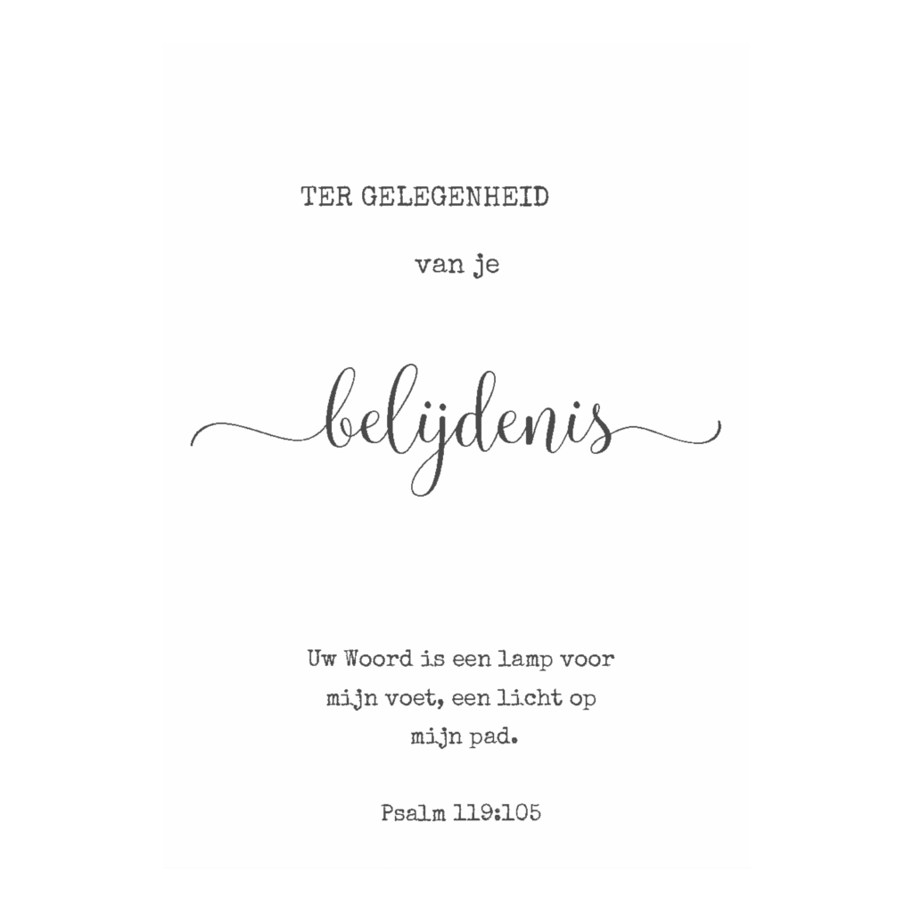 Kaart 'Gefeliciteerd met je belijdenis - vrede'