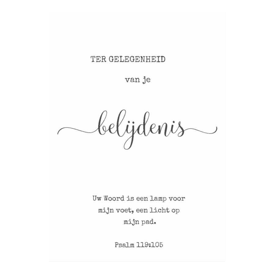 Kaart 'Gefeliciteerd met je belijdenis - vrede'