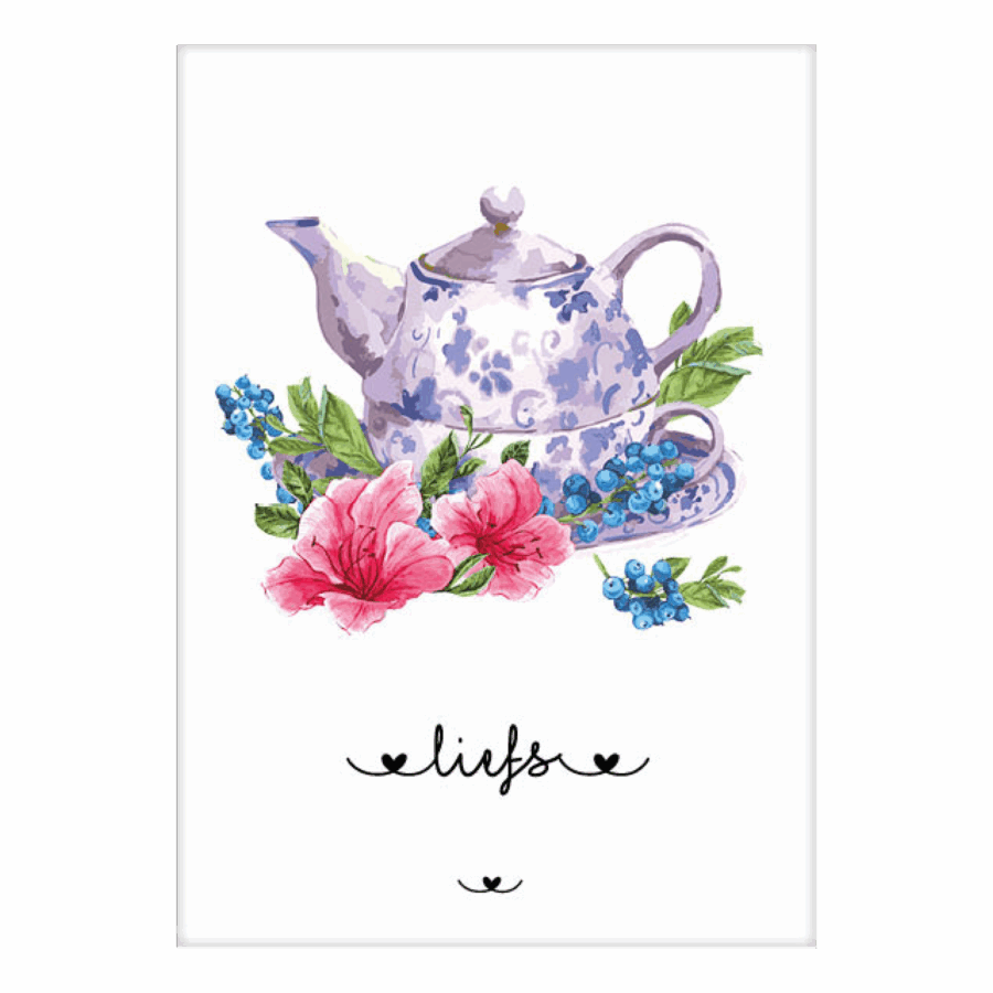 Kaart 'Liefs - theepot'