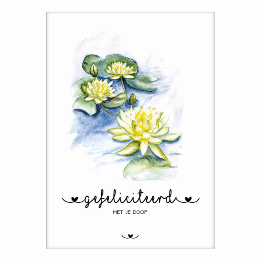 Kaart 'Gefeliciteerd met je doop'