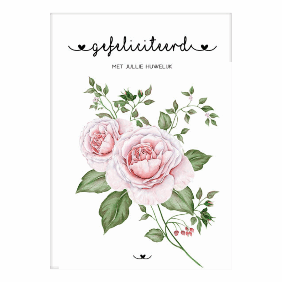 Kaart 'Gefeliciteerd huwelijk'