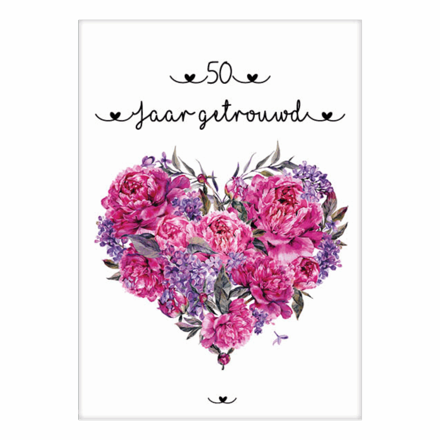 Kaart '50 jaar getrouwd'