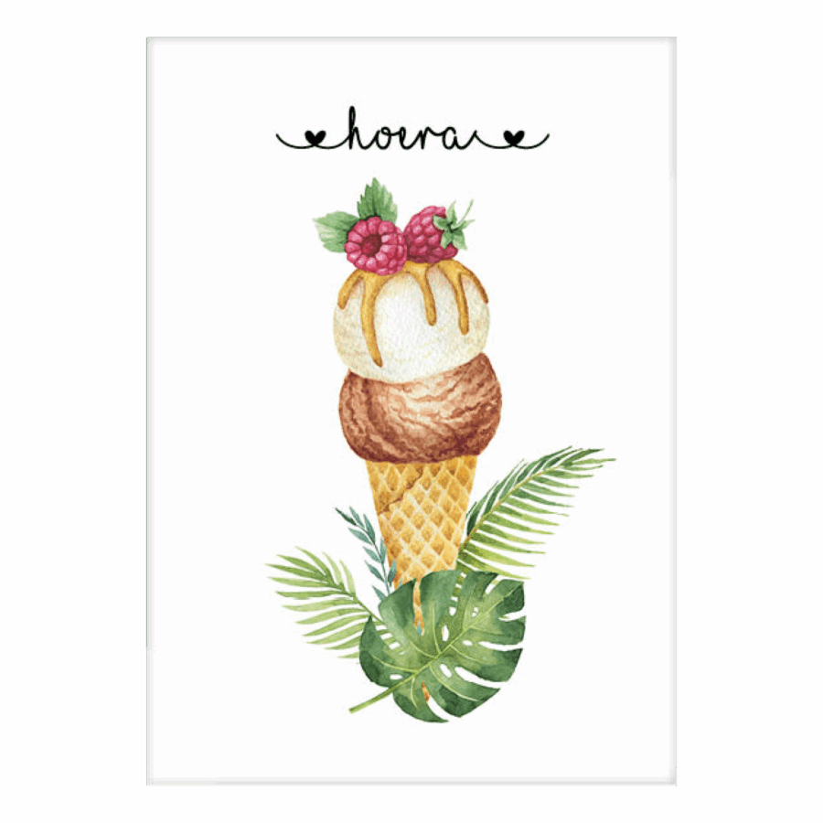 Kaart 'Hoera - ijsje'