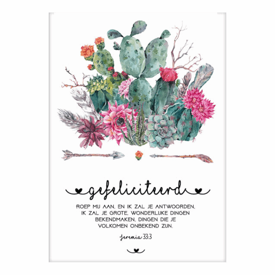 Kaart 'Gefeliciteerd - Jeremia 33'