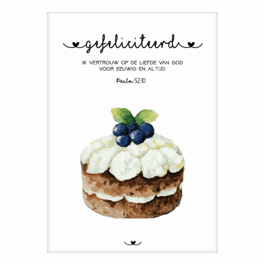 Kaart 'Gefeliciteerd - Psalm 52'