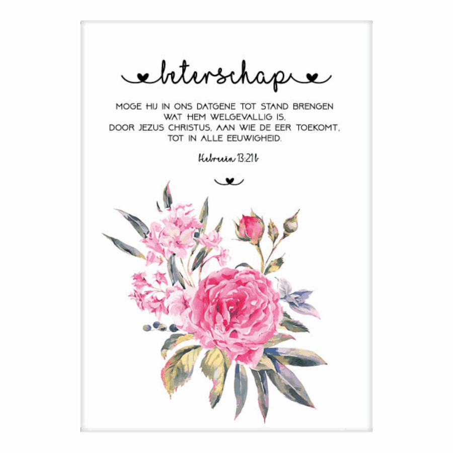 Kaart 'Beterschap - Hebreeën 13'