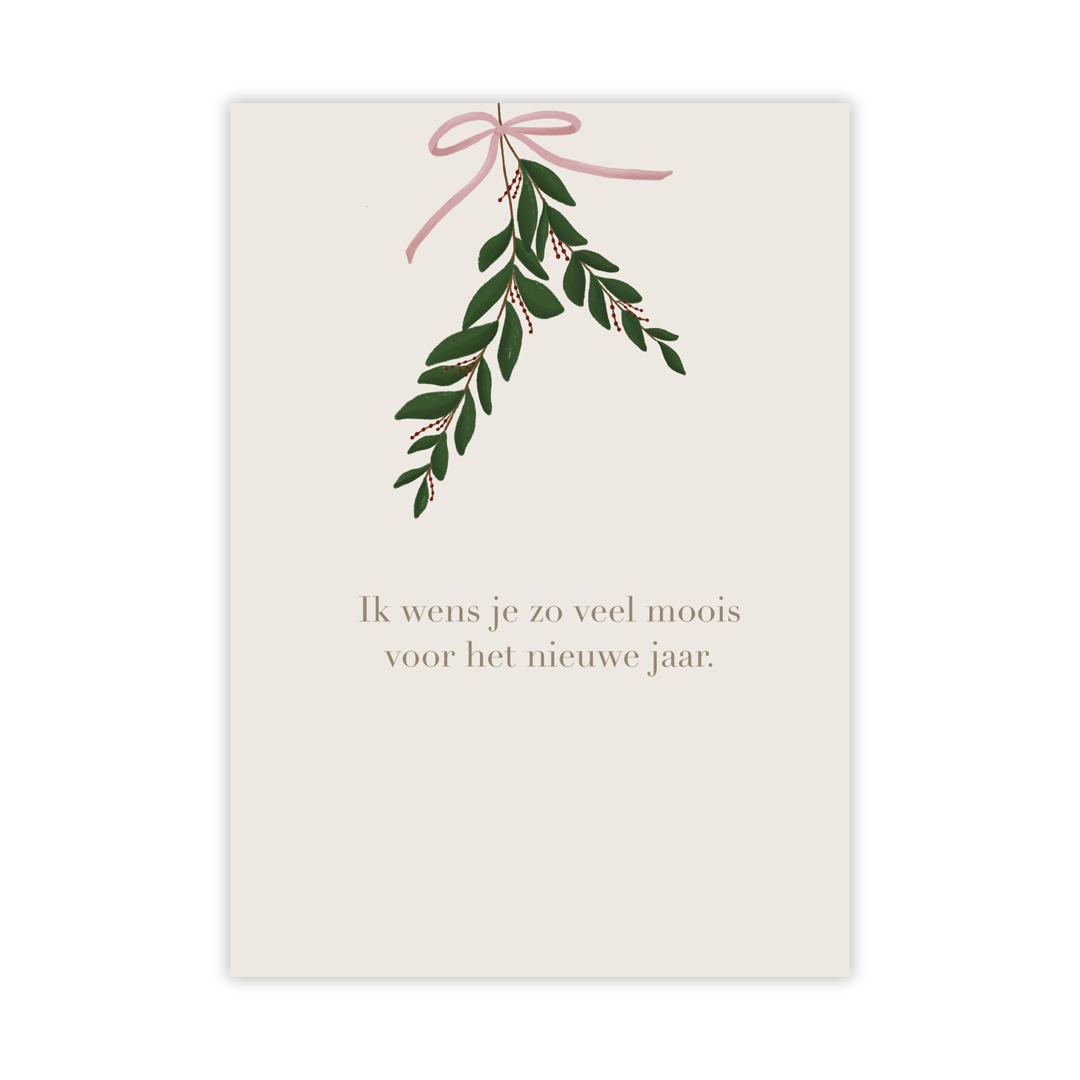Kerstkaart 'Ik wens je zoveel moois'