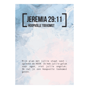 Bijbeltekstkaart 'Jeremia 29:11' NBV21