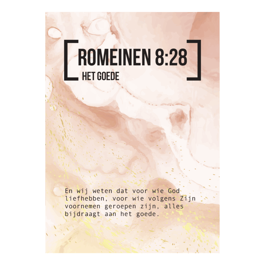 Bijbeltekstkaart 'Romeinen 8:28' NBV21