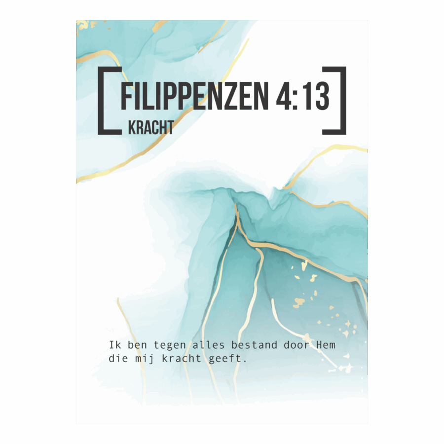 Bijbeltekstkaart 'Filippenzen 4:13' NBV21