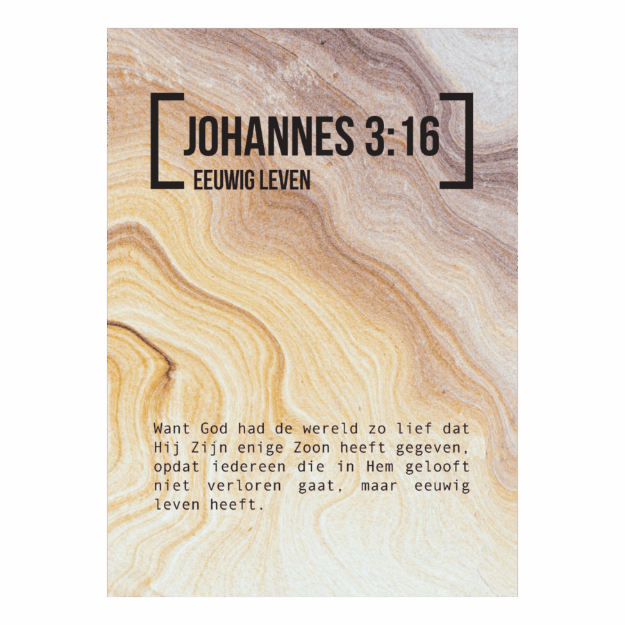 Bijbeltekstkaart 'Johannes 3:16' NBV21