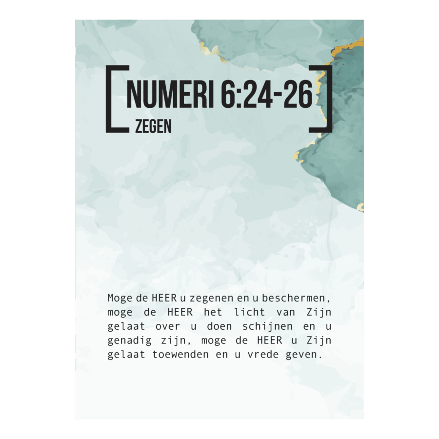 Bijbeltekstkaart 'Numeri 6:24-26' NBV21
