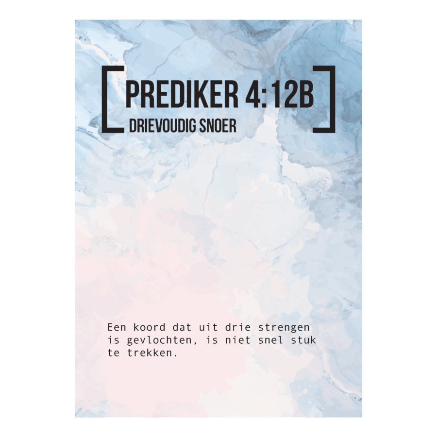 Bijbeltekstkaart 'Prediker 4:12b' NBV21