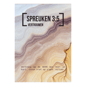 Bijbeltekstkaart 'Spreuken 3:5' NBV21