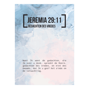 Bijbeltekstkaart 'Jeremia 29:11' SV