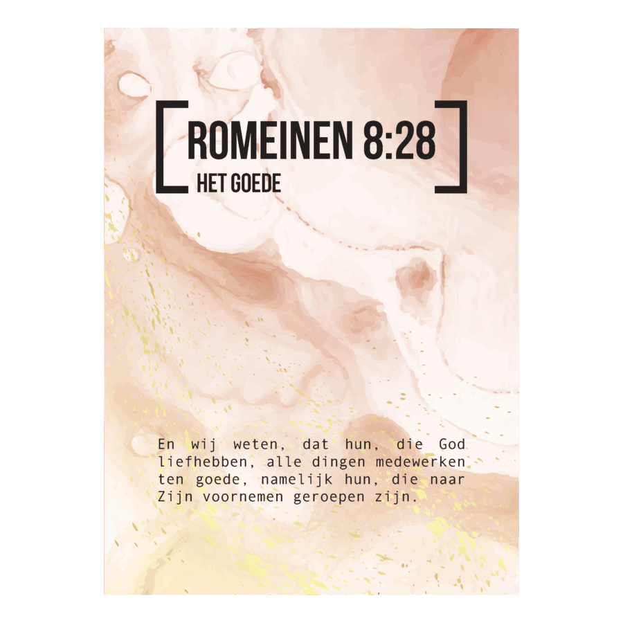 Bijbeltekstkaart 'Romeinen 8:28' SV