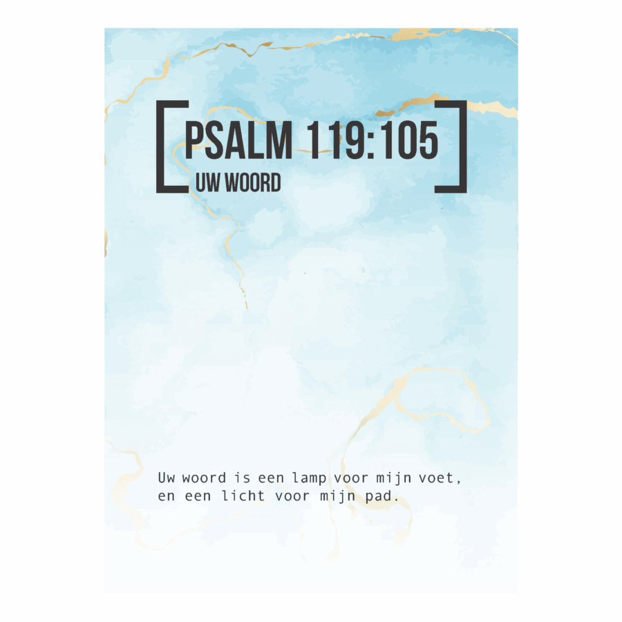 Bijbeltekstkaart 'Psalm 119:105' SV
