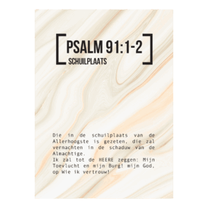 Bijbeltekstkaart 'Psalm 91:1-2' SV