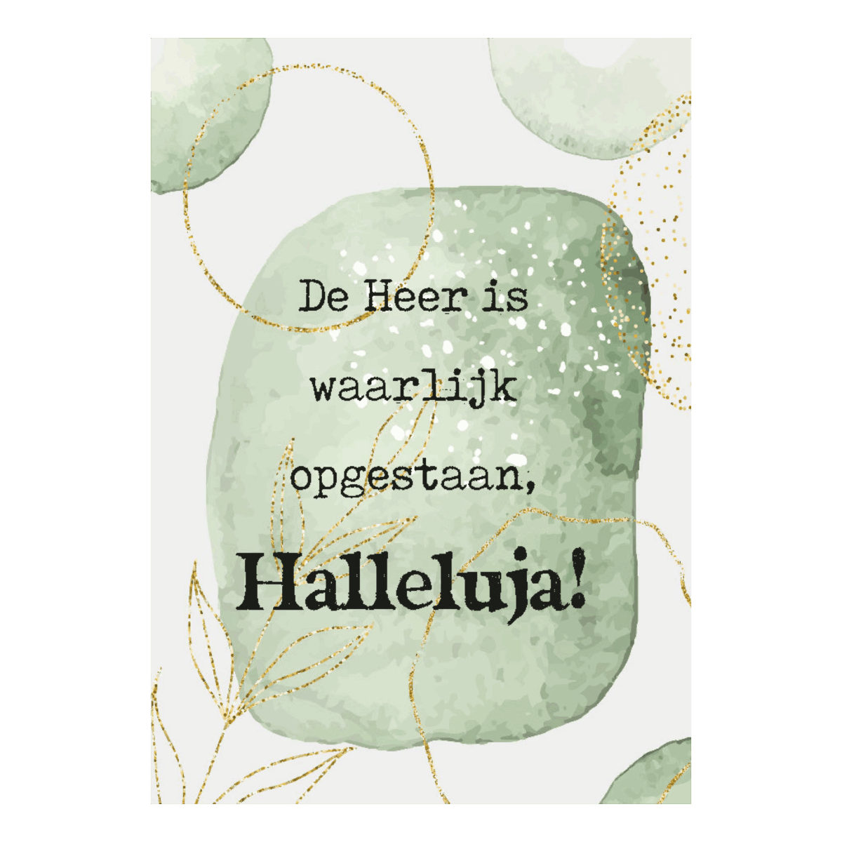 Wenskaart 'De Heer is waarlijk opgestaan'