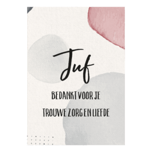 Wenskaart 'Juf, bedankt'