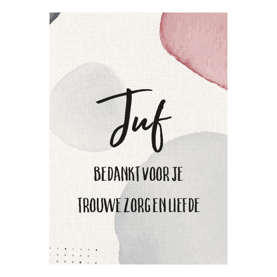 Wenskaart 'Juf, bedankt'