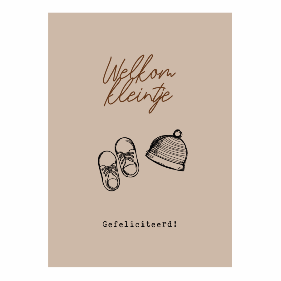 Wenskaart 'Welkom kleintje'