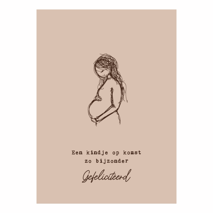 Wenskaart 'Kindje op komst'