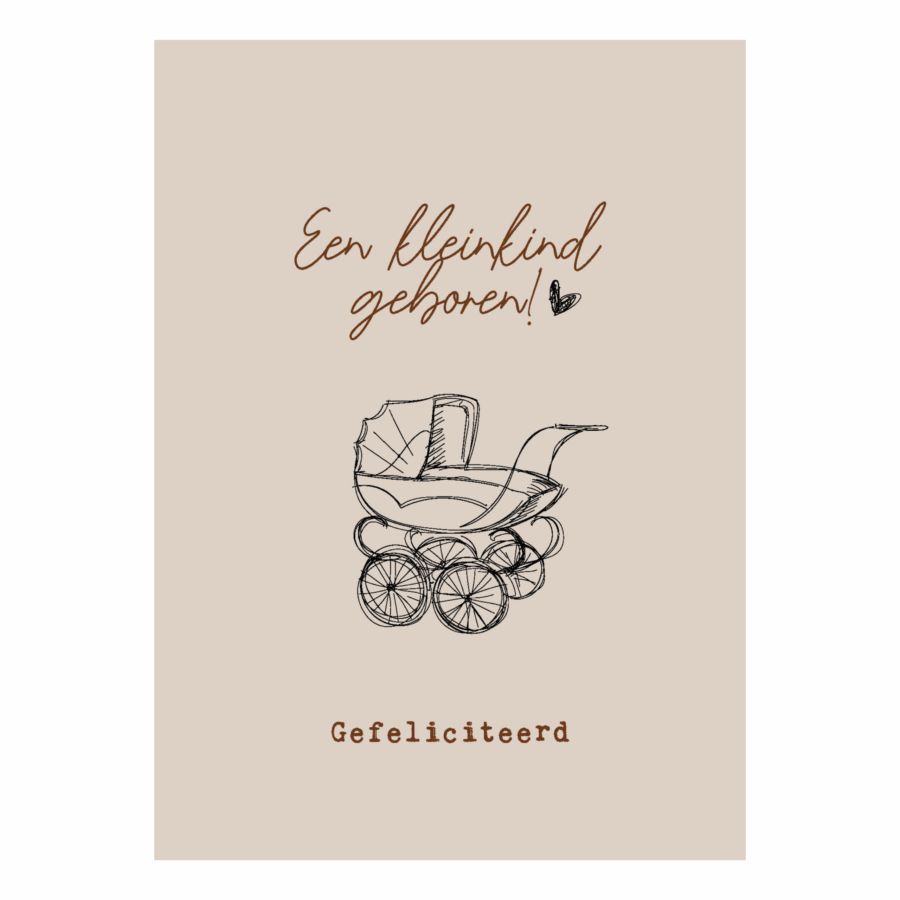 Wenskaart 'Een kleinkind geboren'