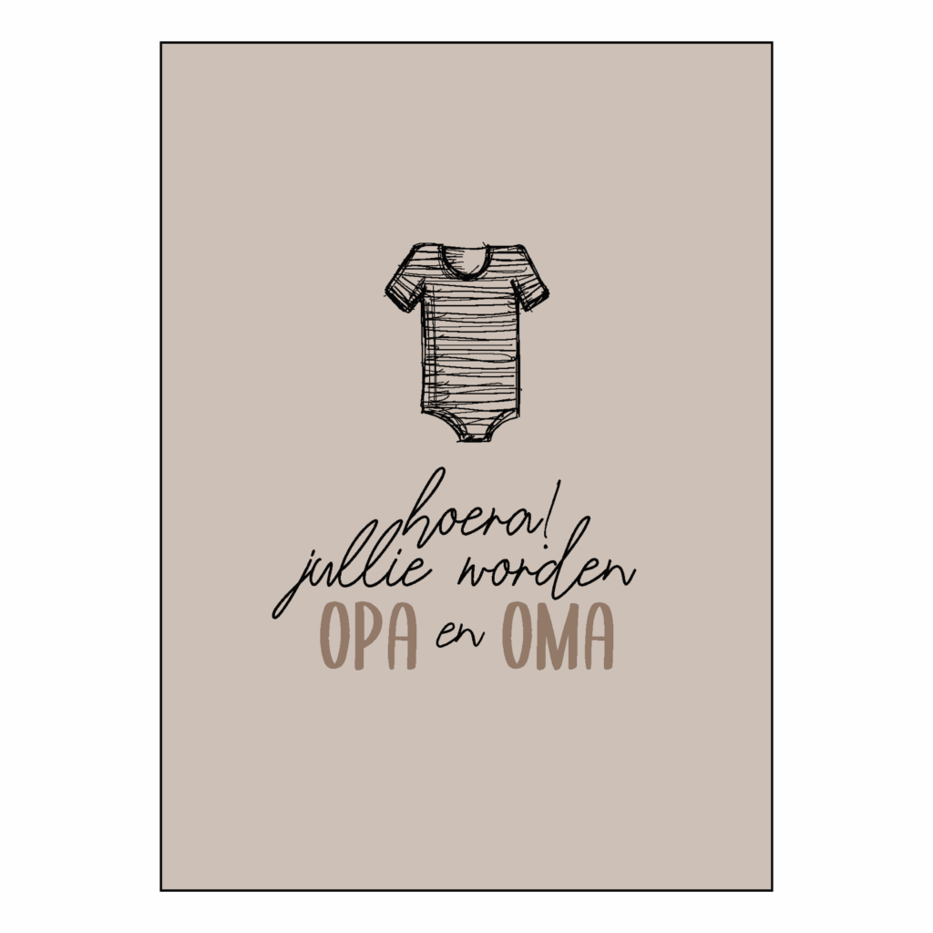 Wenskaart 'Hoera, jullie worden opa en oma'