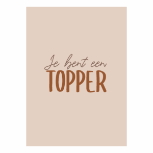 Wenskaart 'Topper'