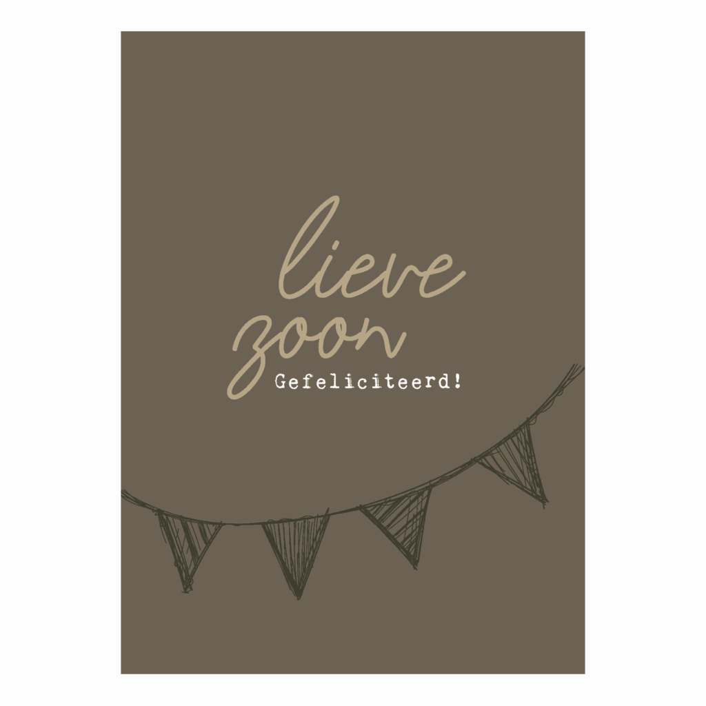 Wenskaart 'Lieve zoon'